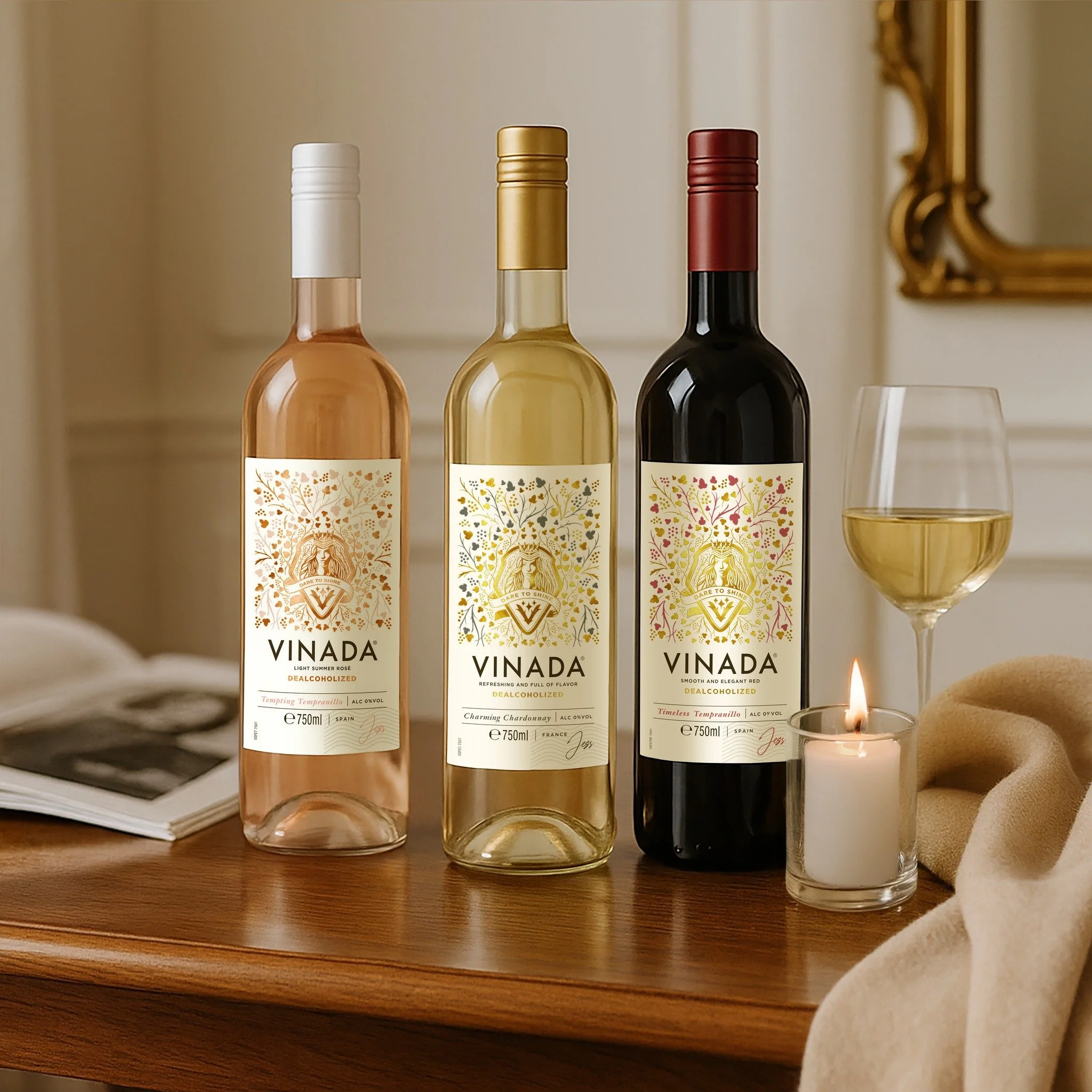 Discover the Dare to Shine collection, crafted for mindful luxury.✨

#daretoshine  #vinada #alcoholfree #daretobedifferent