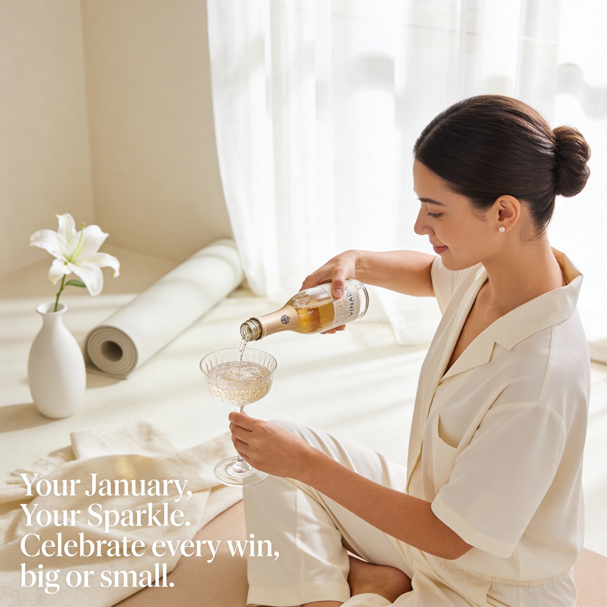 Cheers to your January, Your sparkle! Celebrate every win, big or small.

#yoursparkle #vinada #alcoholfree