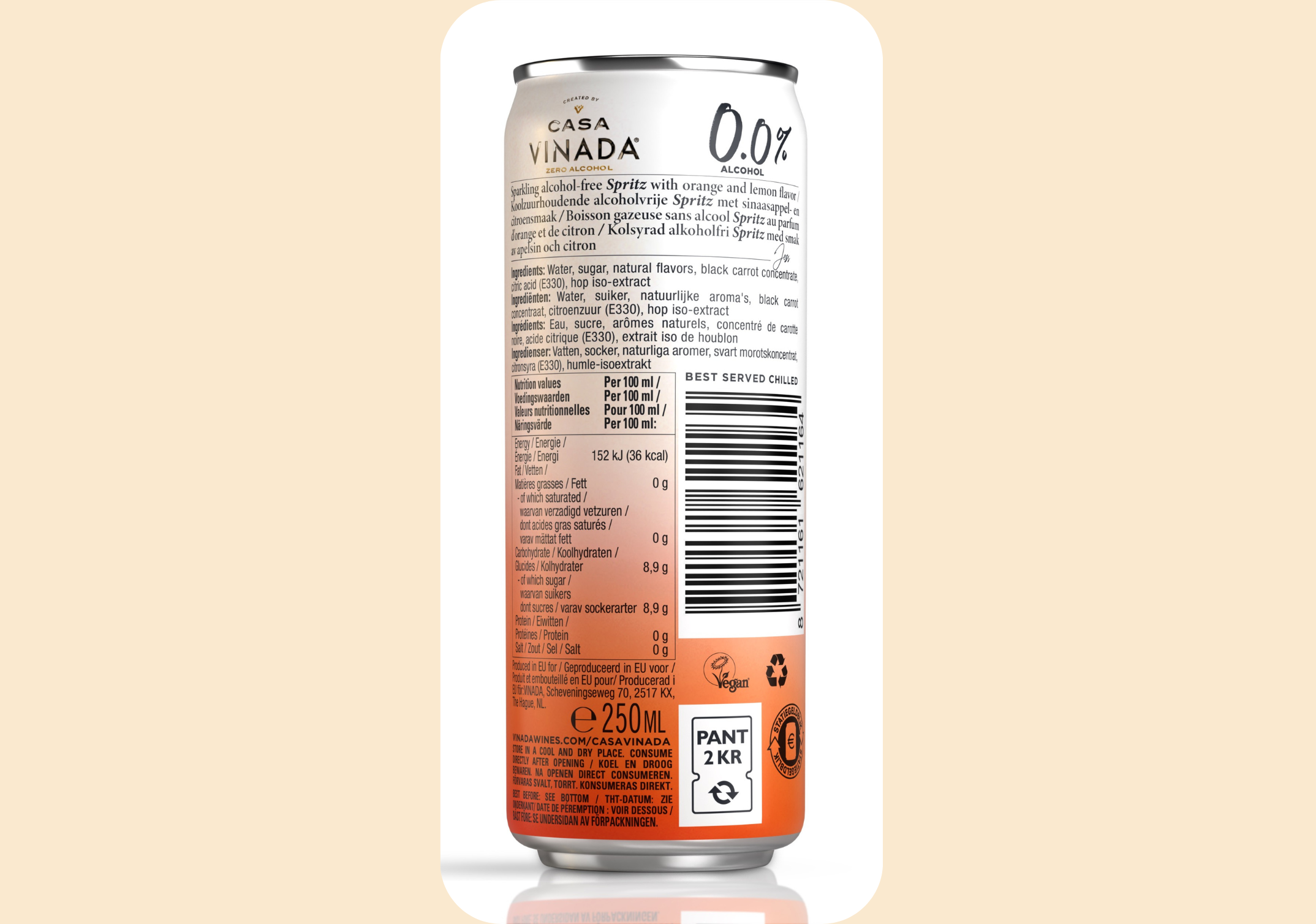 Spritz back label website