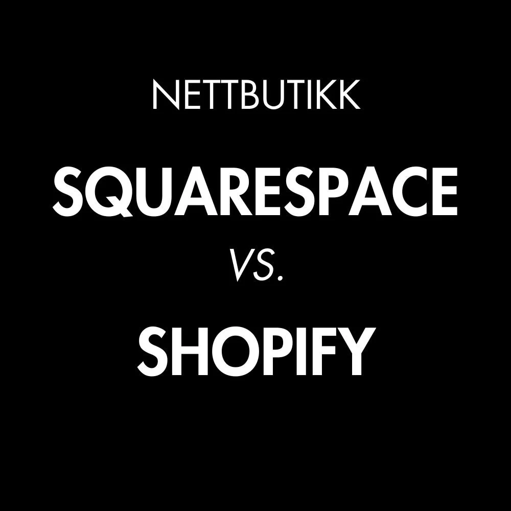 De viktigste forskjellene mellom nettbutikker på Squarespace og Shopify