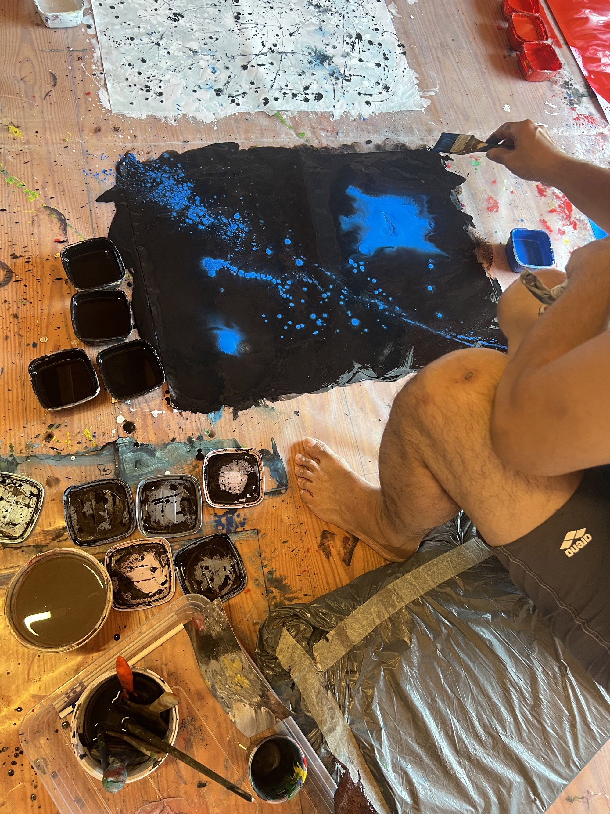 Dissolve into painting w/Nirvana #5Rhythms #5rhythmsandart