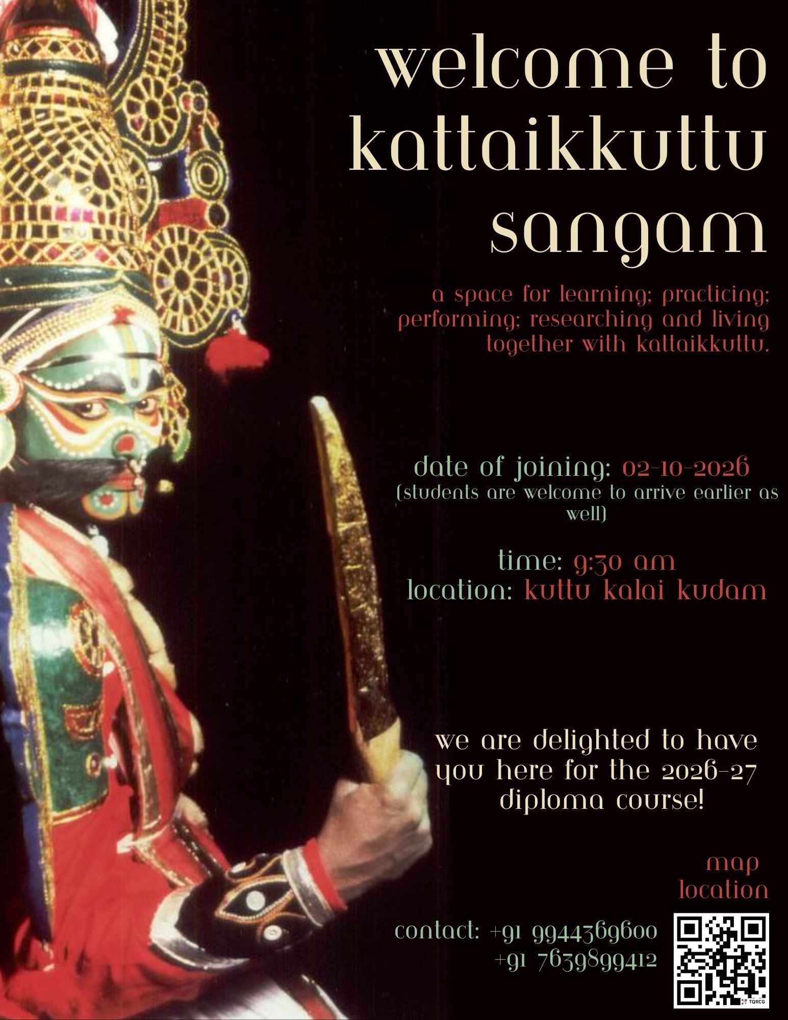 Inauguration 2nd edition of the Kattaikkuttu Diploma Course