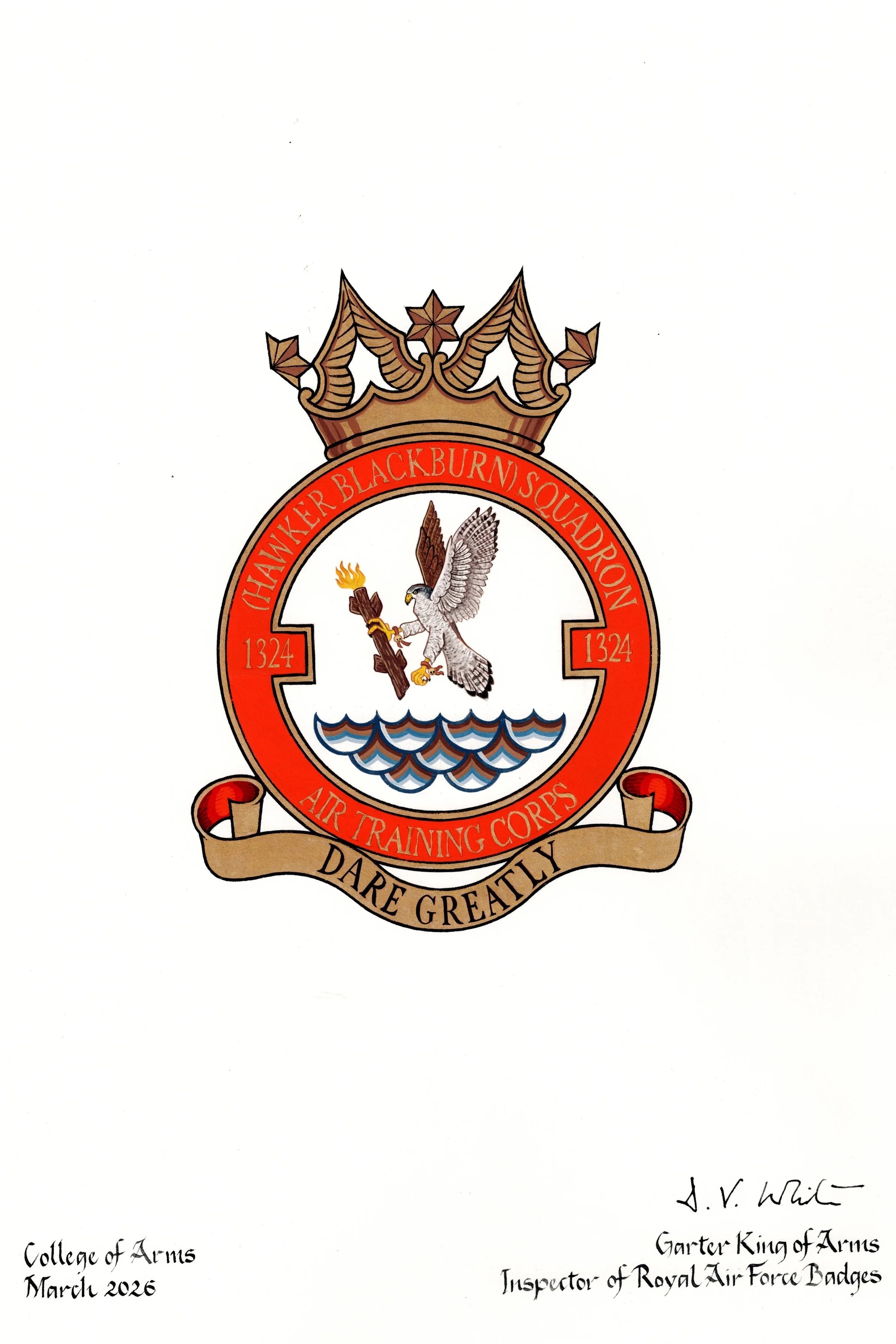F Rafac Official Badge for 1324 Squadron — 1324 (Hawker Blackburn) Squadron ...