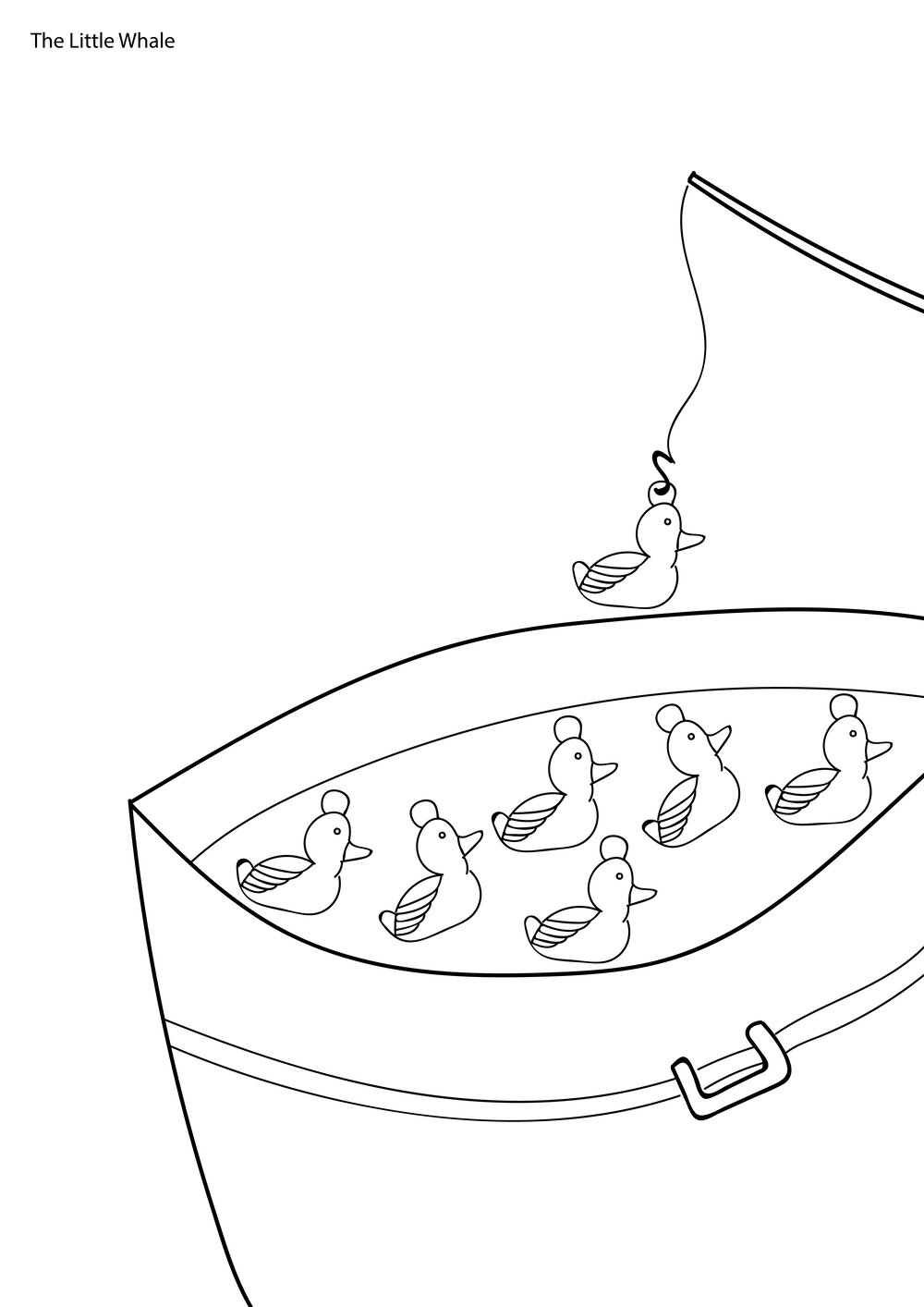 Coloriage Pêche aux canards — Thelittlewhalestationery