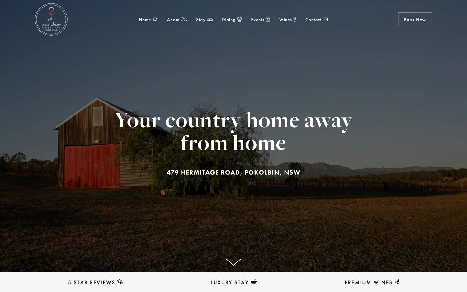 RED DOOR COLLECTIVE  Luxury winery accomodation   Visit website