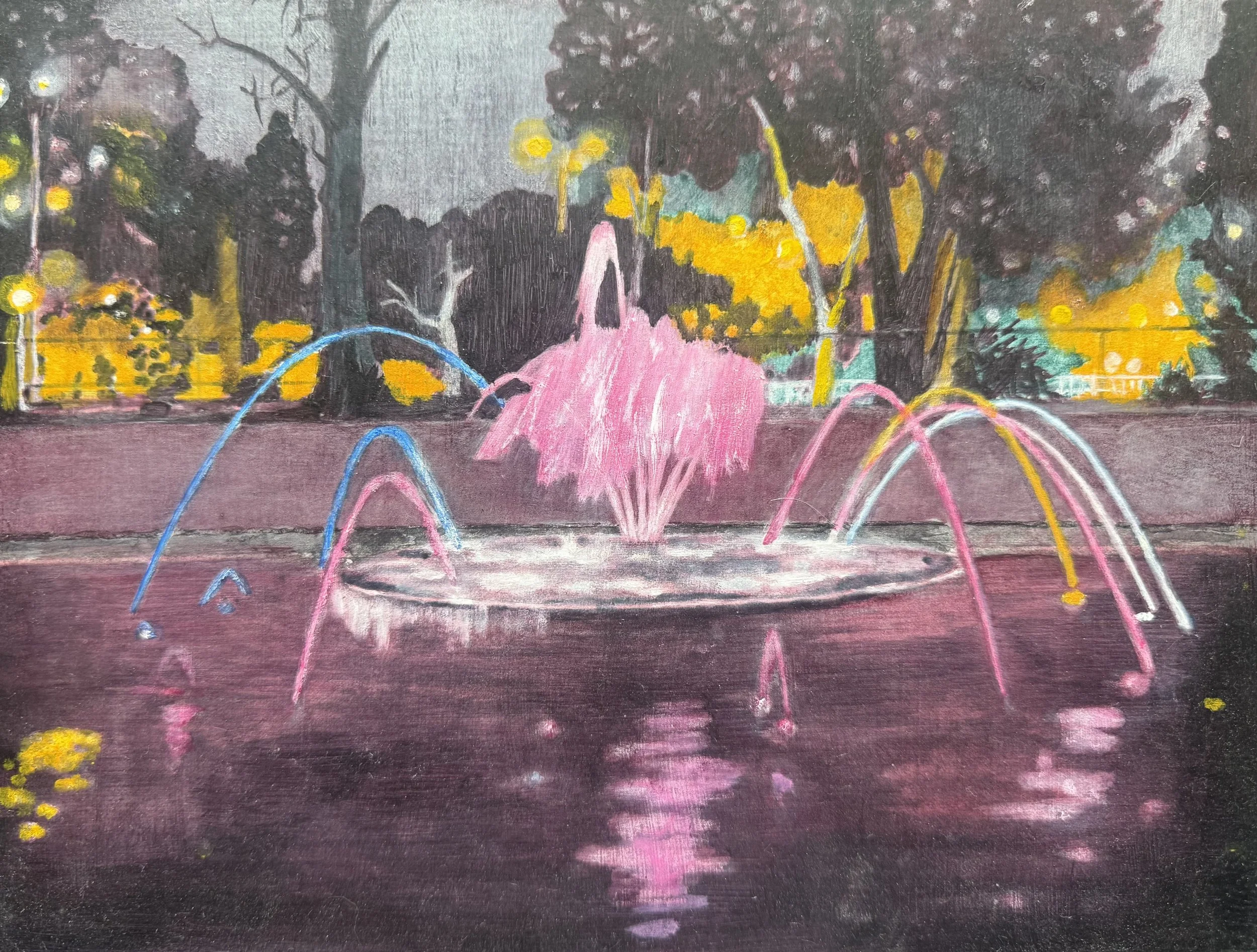 Night Fountain 2026
oil on canvas 40 x 50cm
