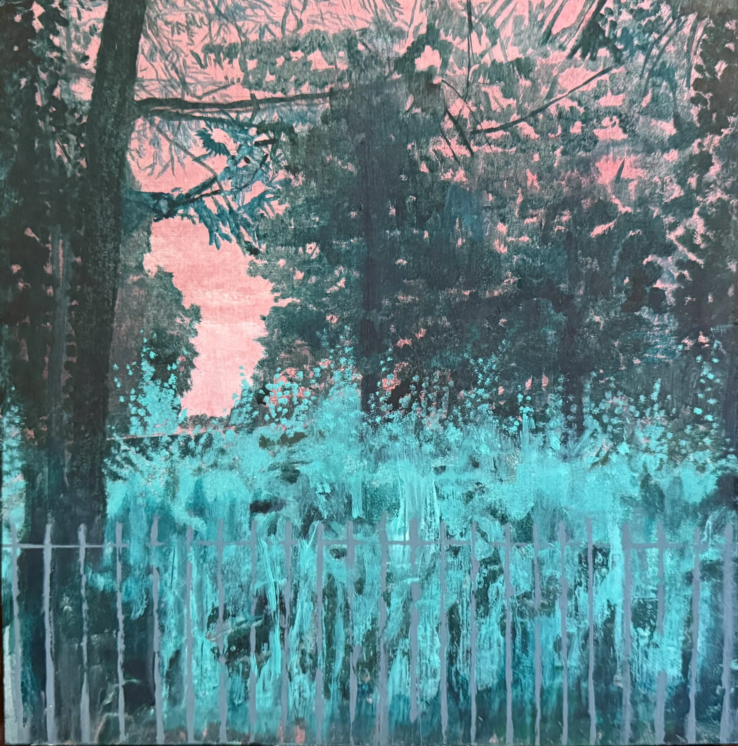 'Summertime' oil on board 30 x 30 cm