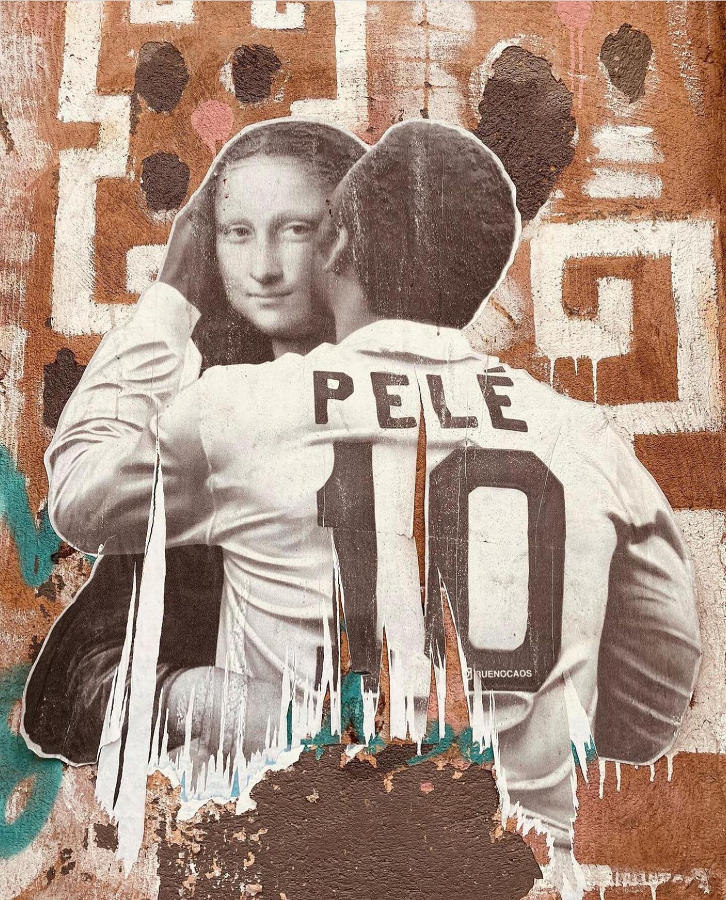 Superb bit of Rio street are via the gorgeous @clementinacalleri 🤎 

#rio #riodejaneiro #streetart #pel&eacute; #monalisa #riostreetart