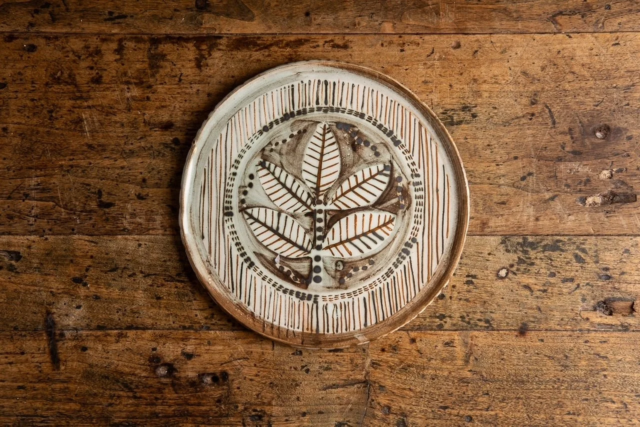 Small Leaf Plate with Stripes