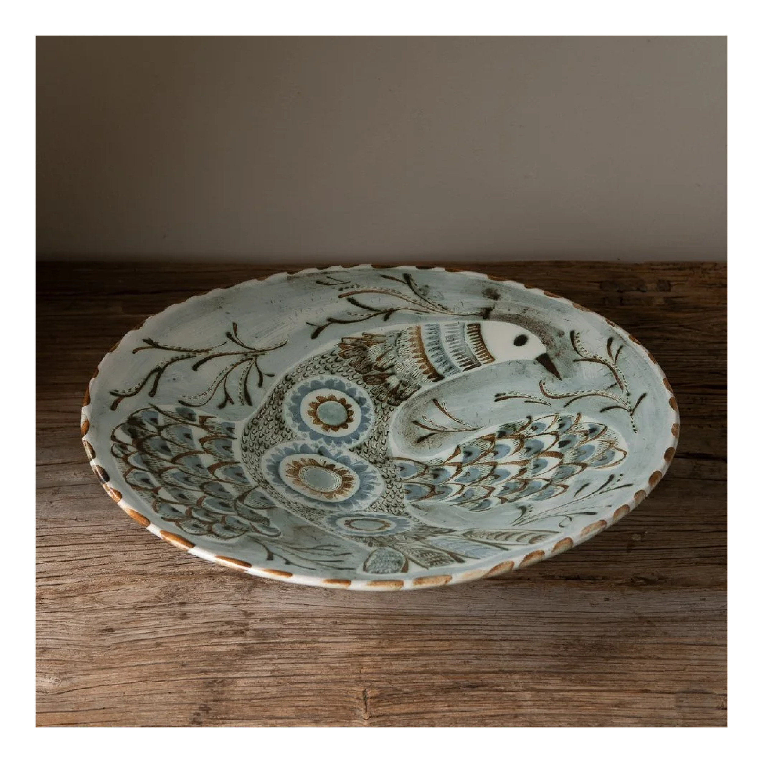 Perched Bird Serving Dish