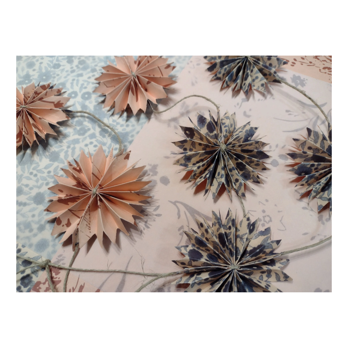 Floral Handmade Paper Garland