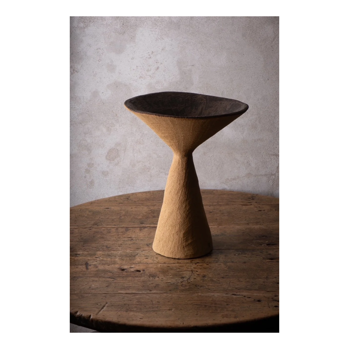 Imperfect Geometry Fruit Bowl in Brown Clay II