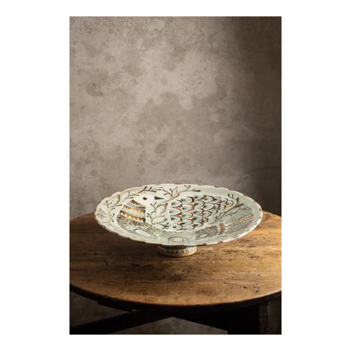 Large Fantail Bird Serving Dish