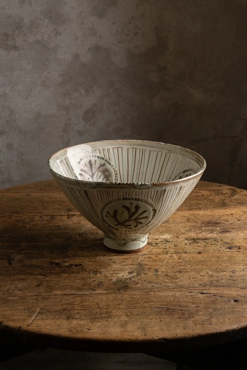 Vertical Striped Deep Bowl