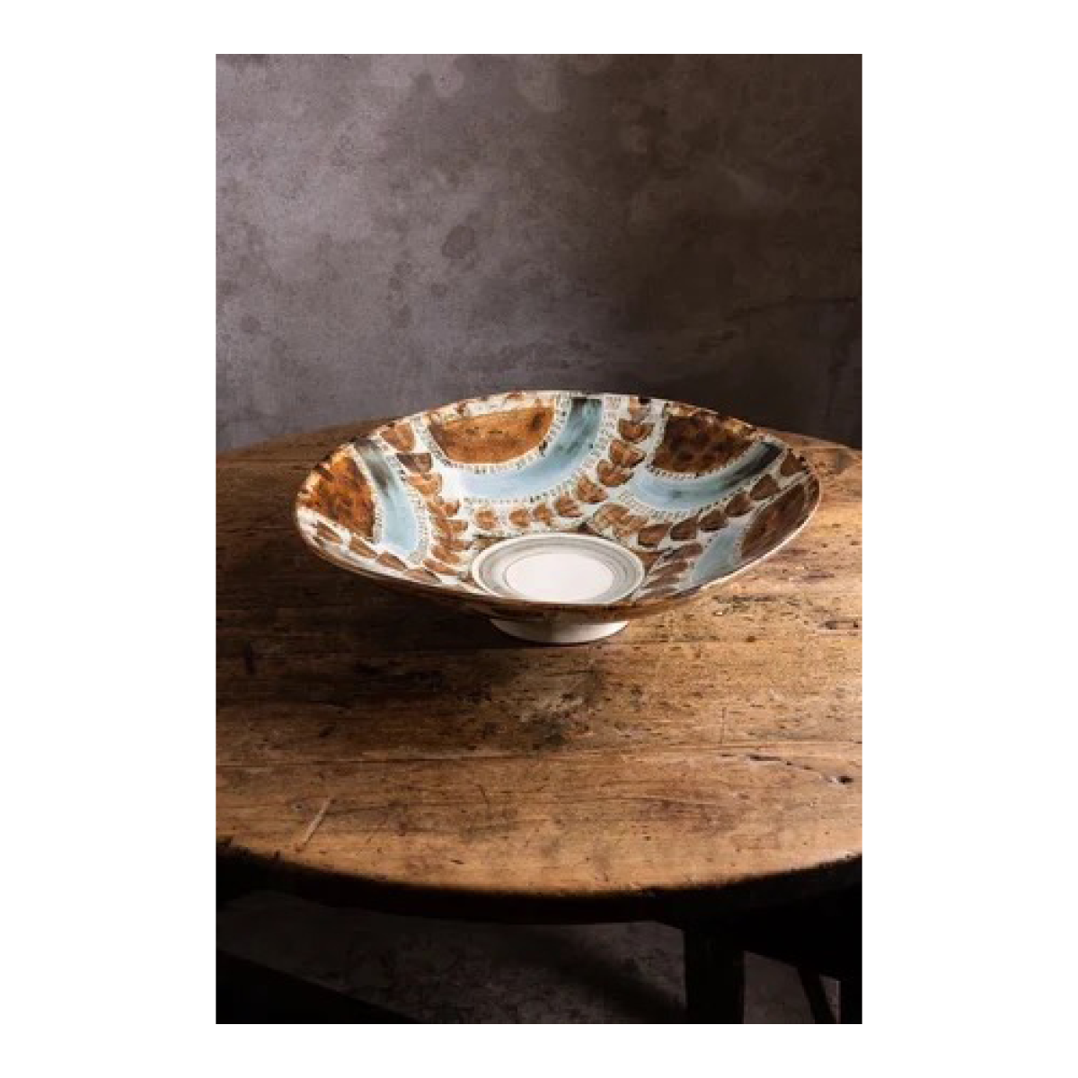 Wide Tribe Serving Bowl