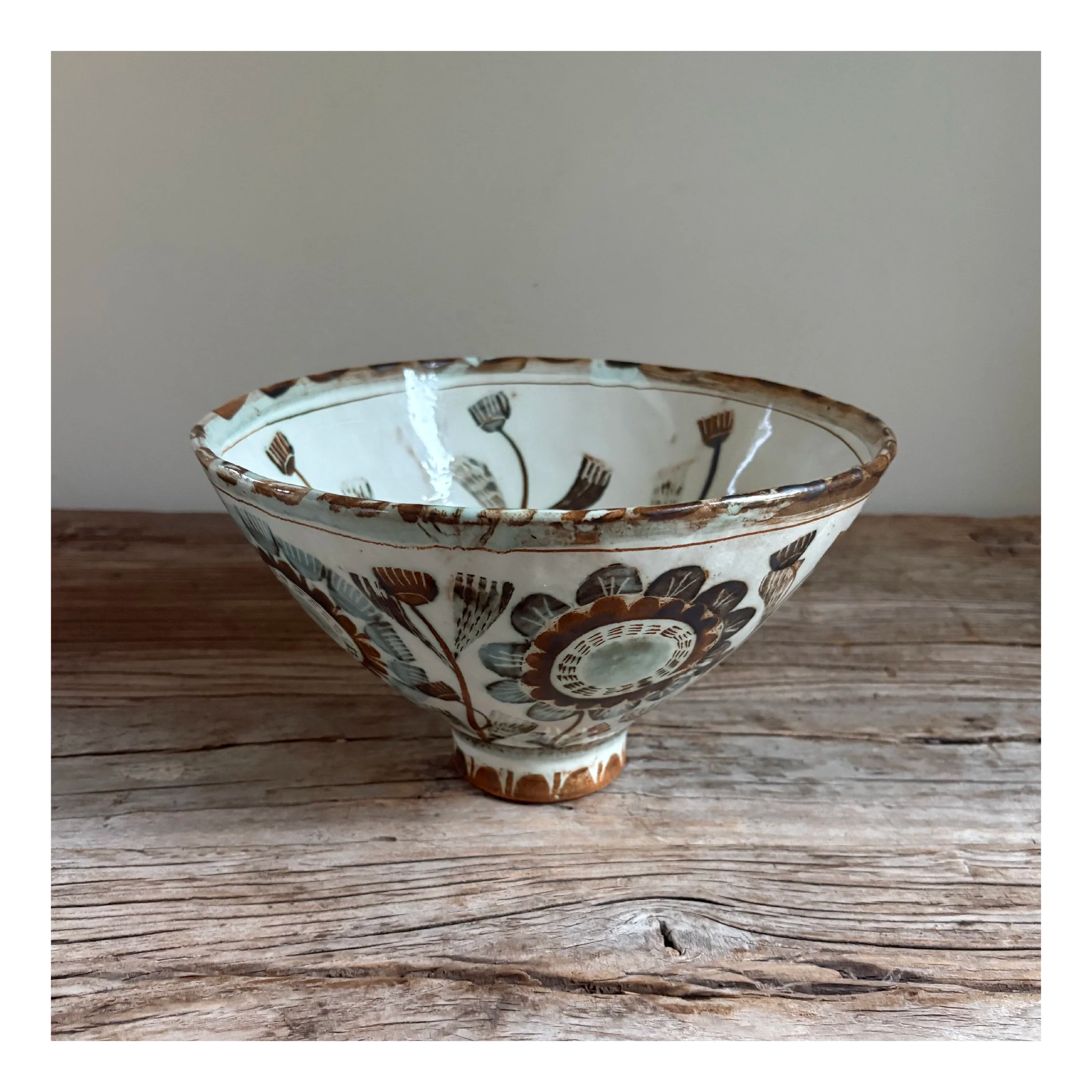 Deep Floral Serving Bowl