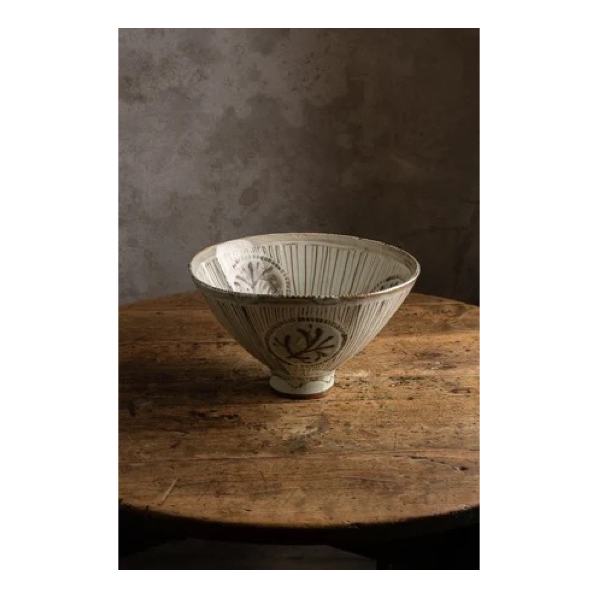 Vertical Striped Deep Bowl