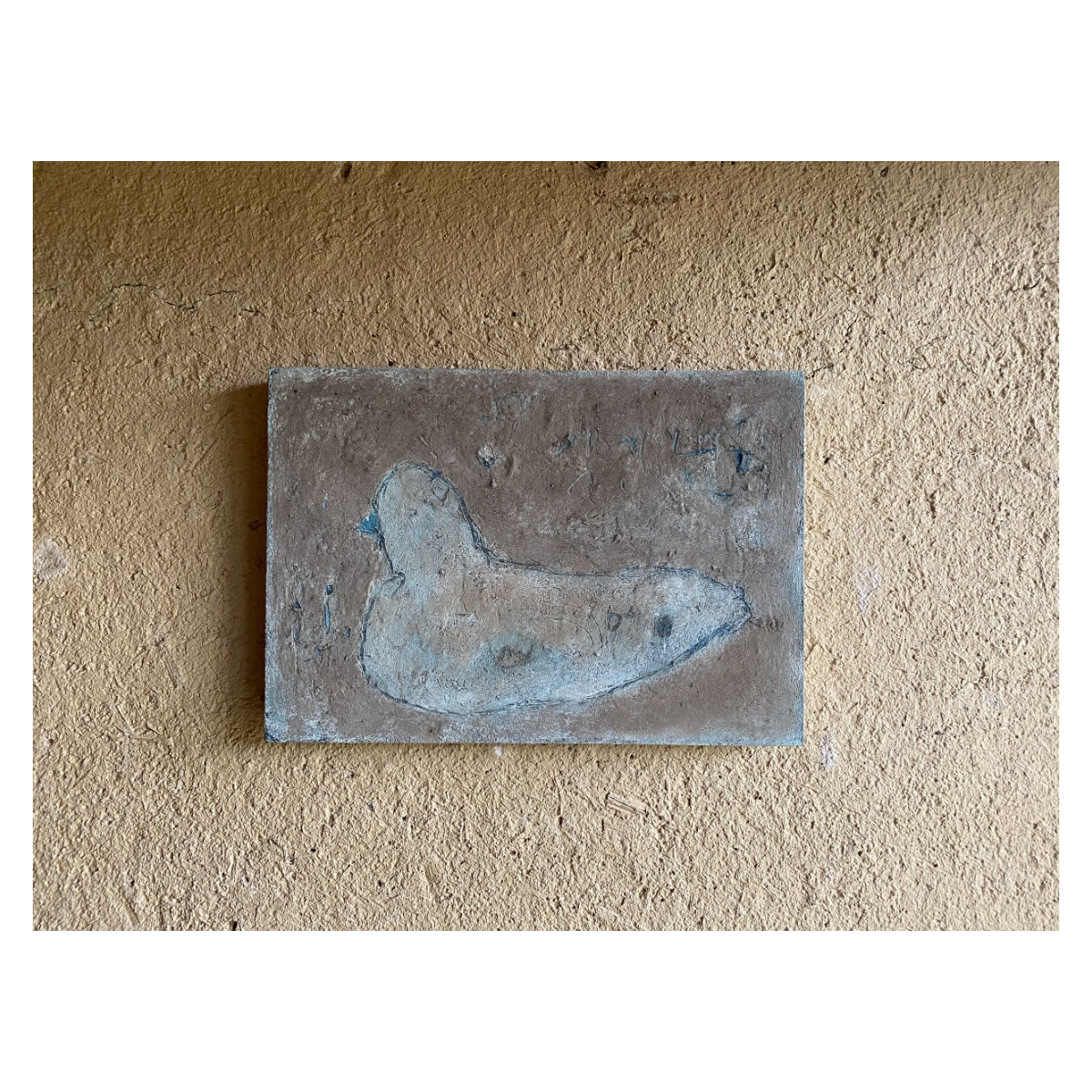 Little Dove with Blue Outline