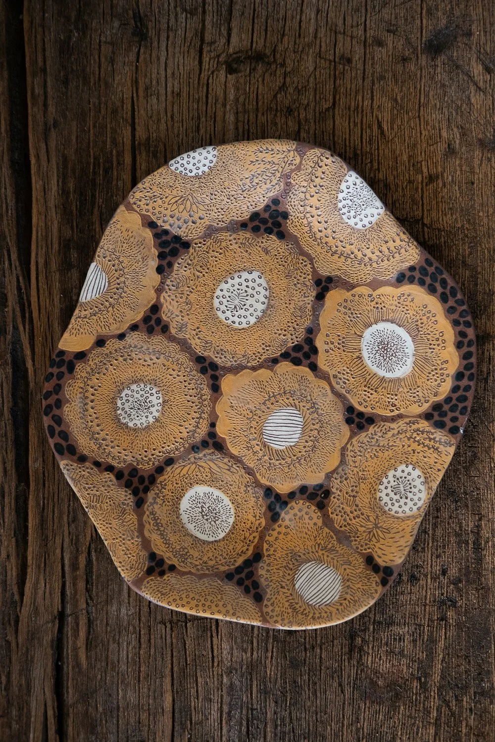 Yellow Flower Field Plate 23 x 20 cm.jpg