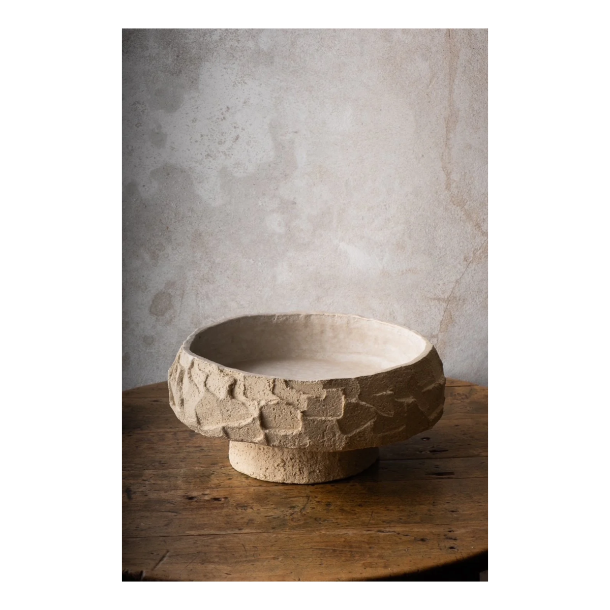 Large White Brutalist Fruit Bowl
