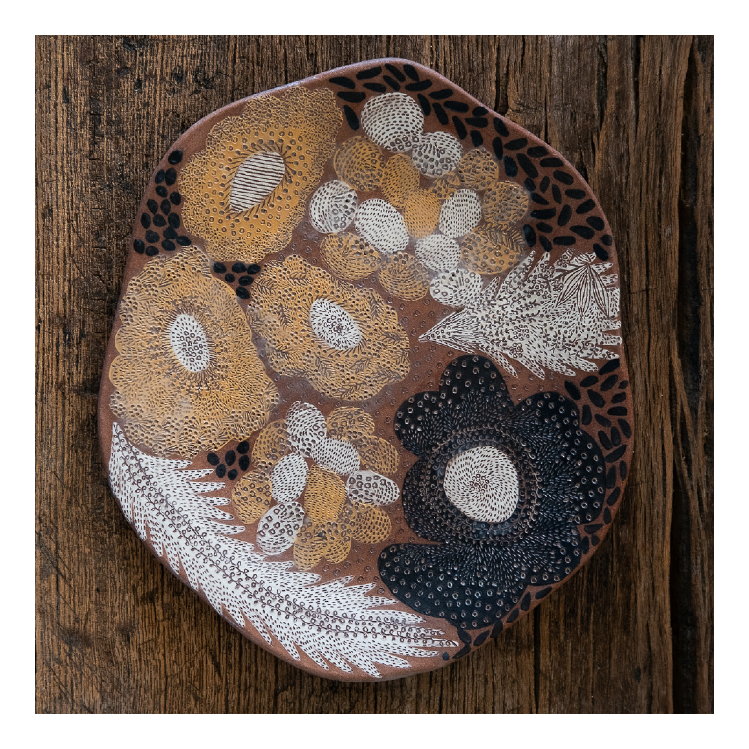 Flower and Fern Plate