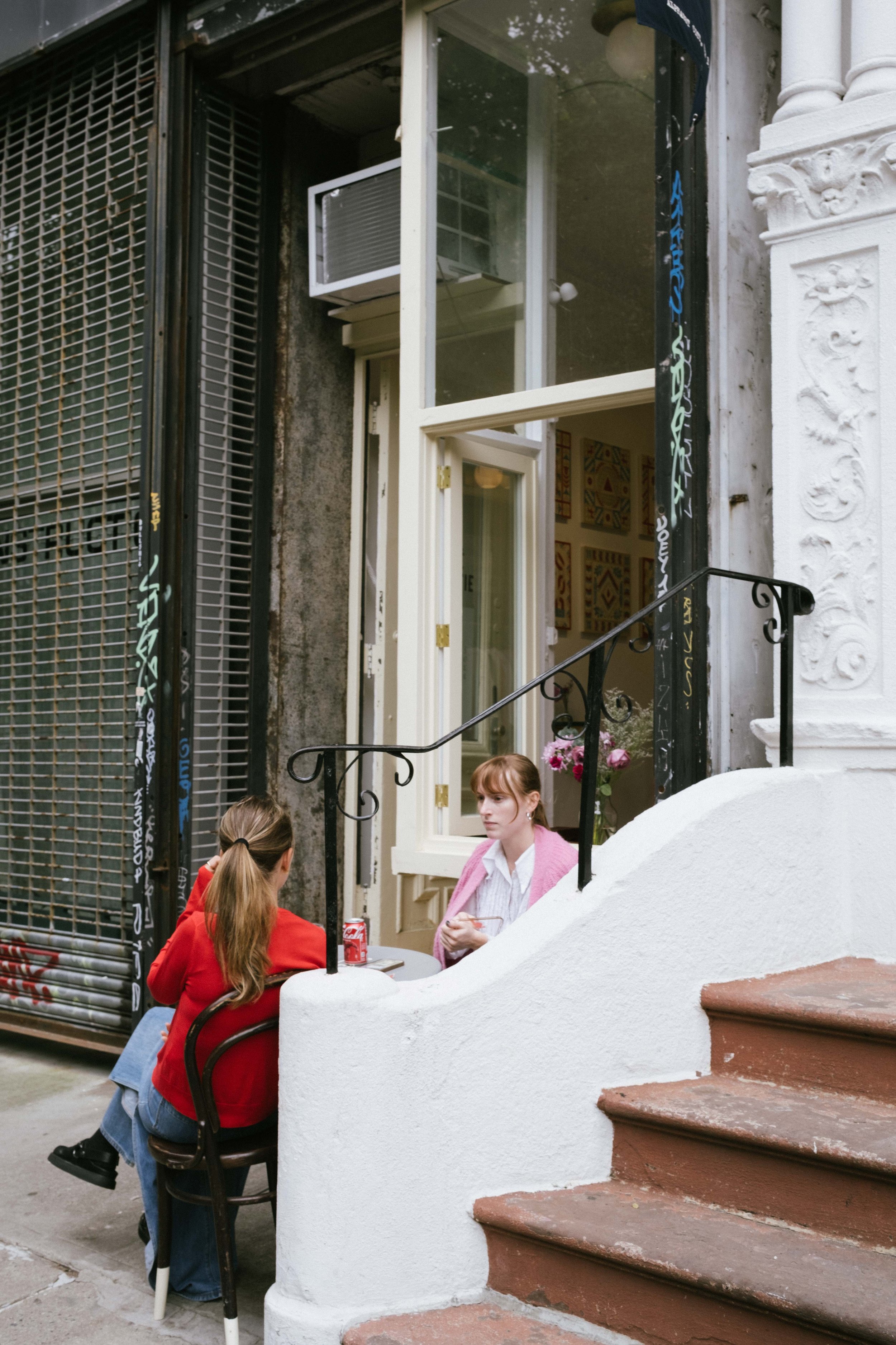 Coffee Catch-up in East Village, New York by Claire Posthuma