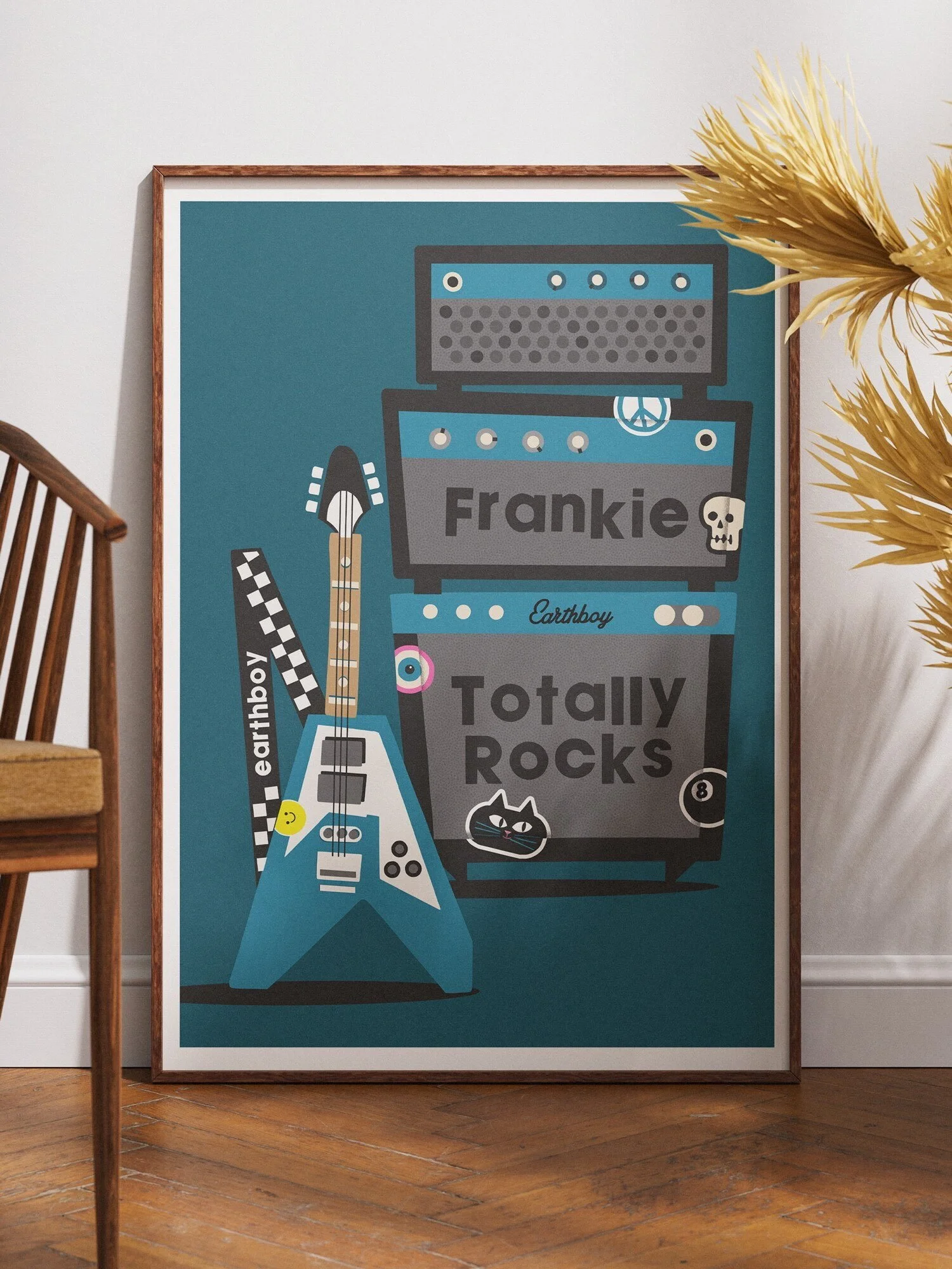 If you&rsquo;re using wooden spoons as microphones and saucepans for a drum kit then this one is for you. 

Personalised name print for your little rockstars. 

Headliner energy, big character vibes. It&rsquo;s the perfect way to transform a boring r