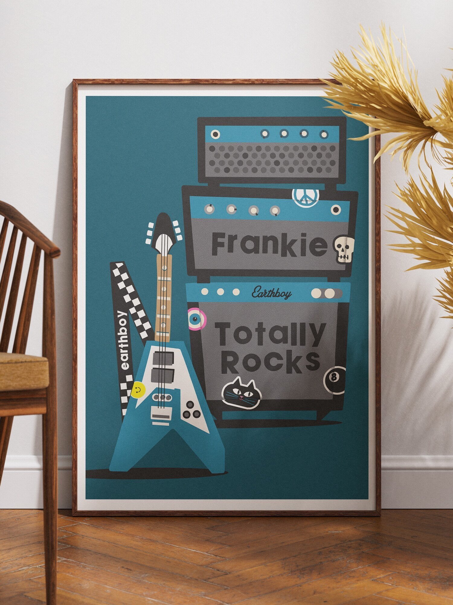 If you&rsquo;re using wooden spoons as microphones and saucepans for a drum kit then this one is for you. 

Personalised name print for your little rockstars. 

Headliner energy, big character vibes. It&rsquo;s the perfect way to transform a boring r