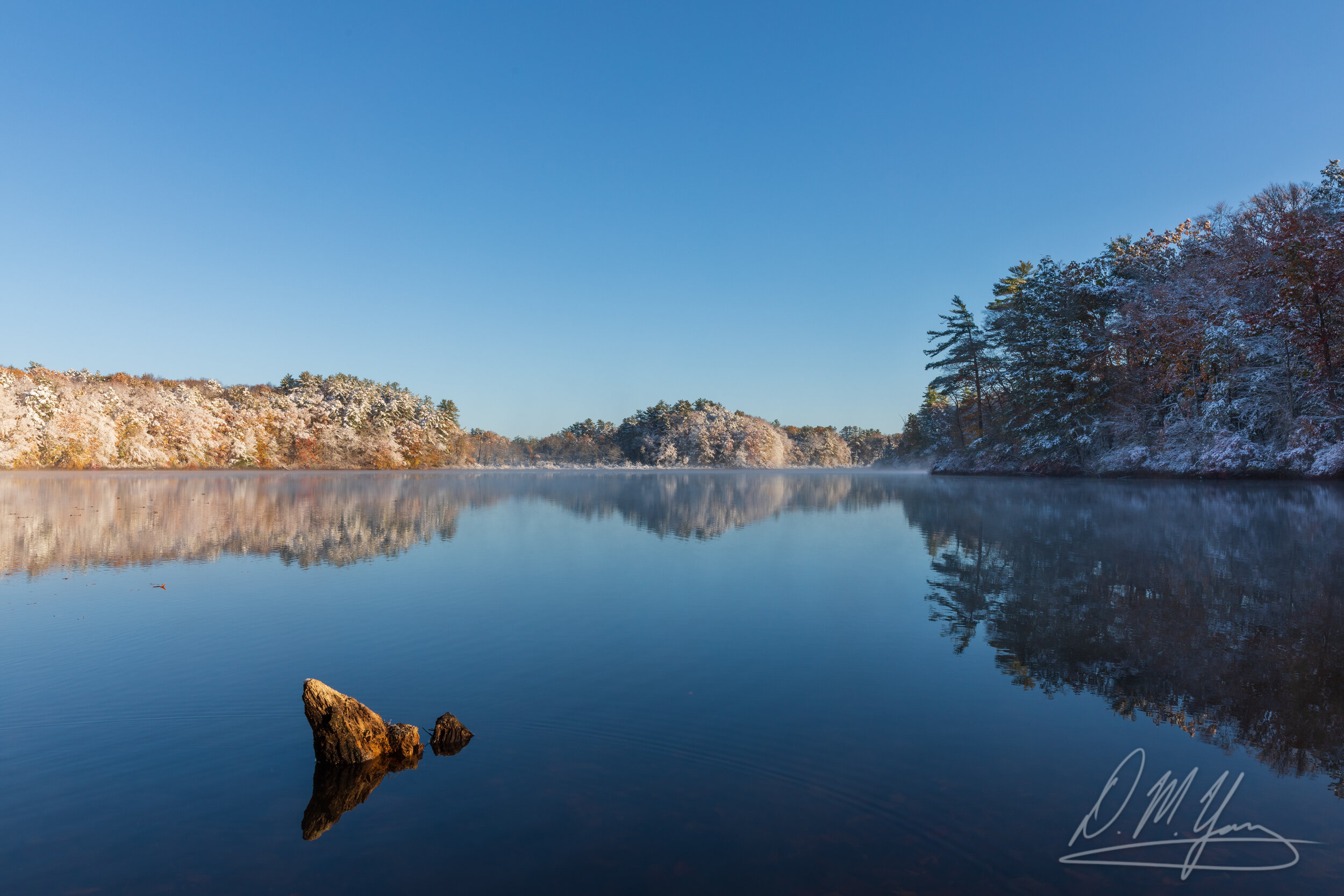 Morning light on Round Pond, South Hamilton, MA