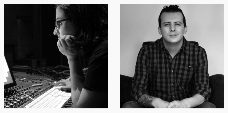 Diego Bustos y Raquel Castaño. Arreglistas y productores, creadores de la empresa de postproducción de audio MarlaPost