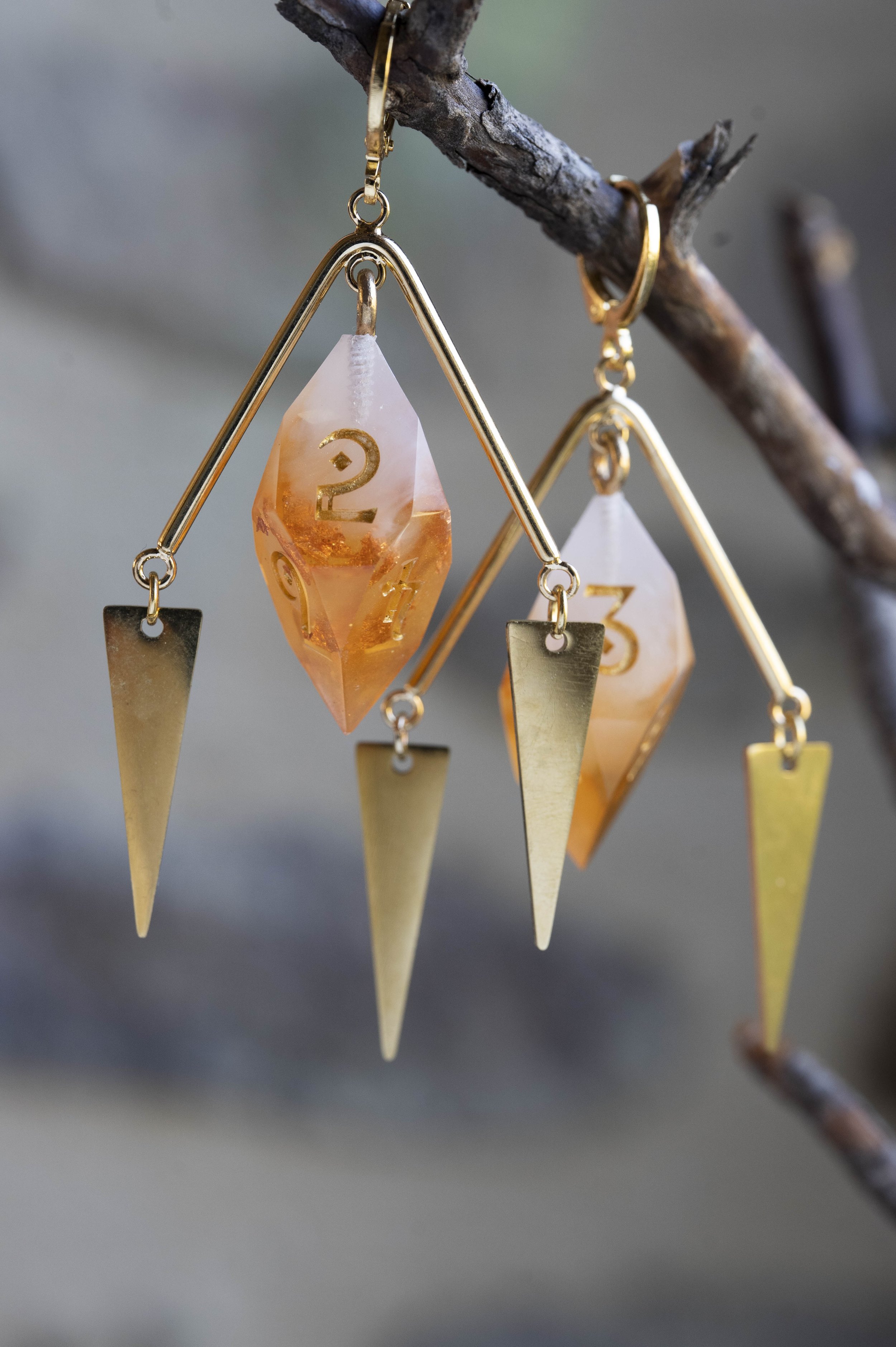 Hydromel Boucles d'oreilles dorées