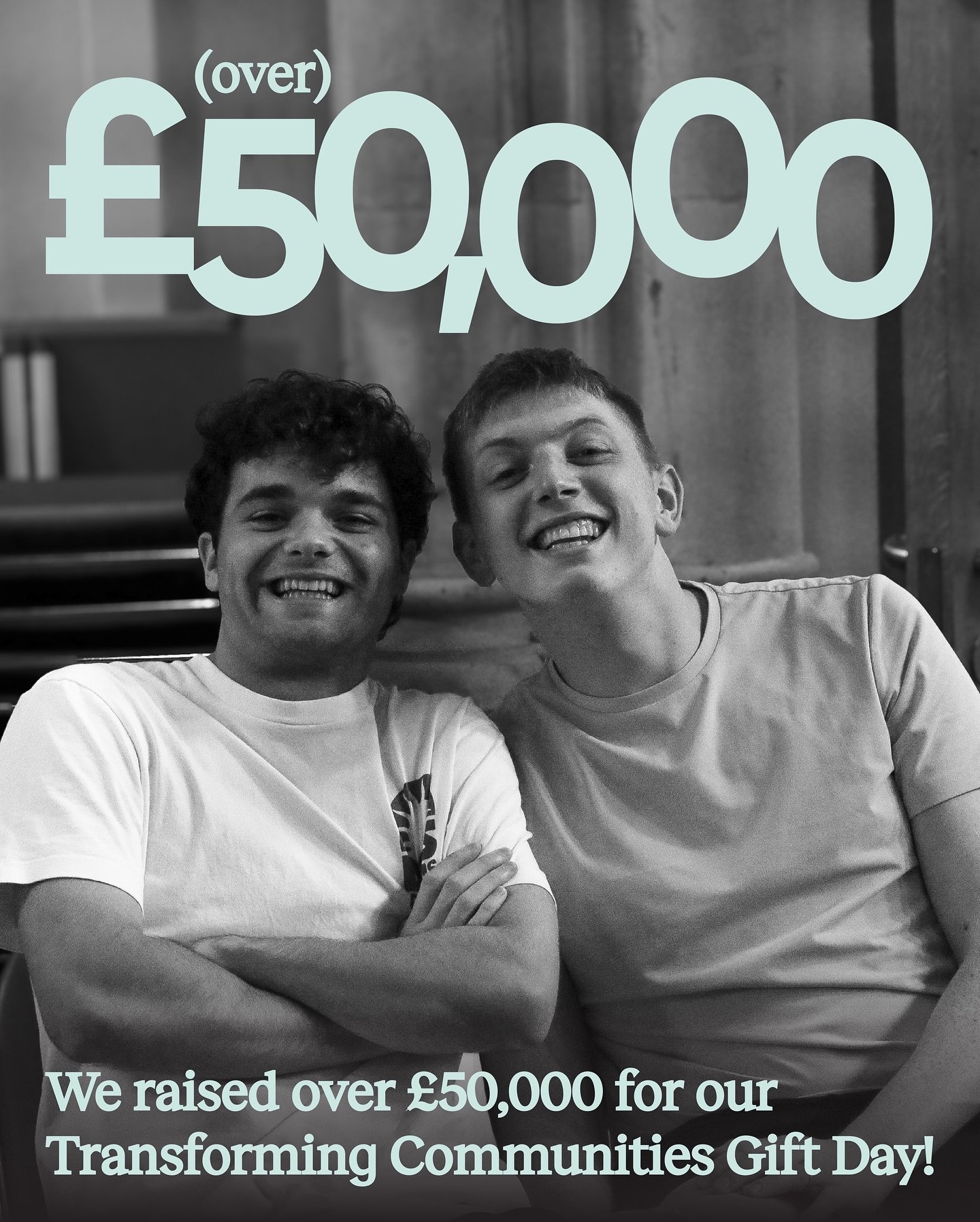 We raised over &pound;50,000 for our Transforming Communities Gift Day 🎉 That means &pound;50,000 is going towards four brilliant projects and their work to bring community and freedom to others.

We are blown away by the generosity! Thank you to al