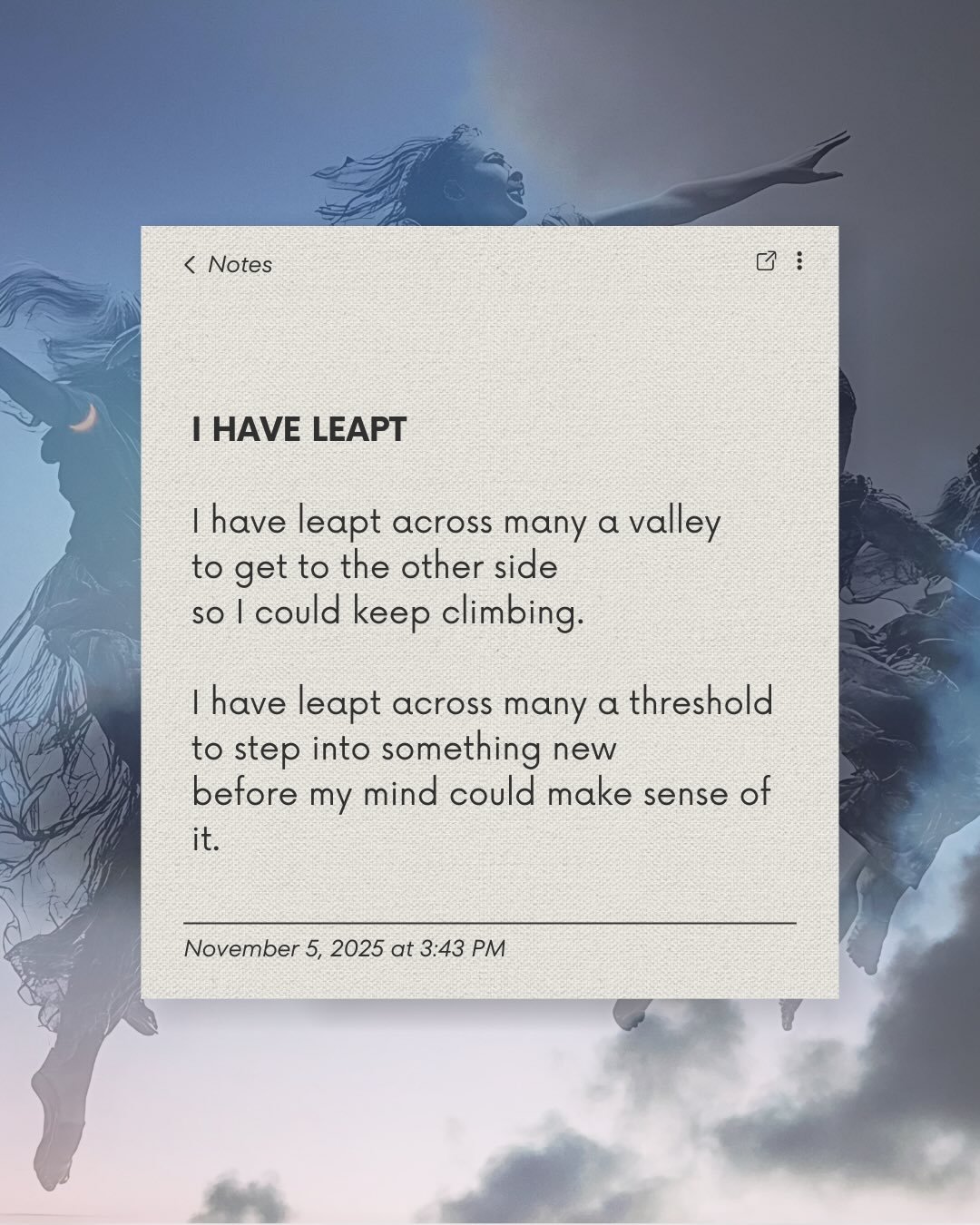 If you&rsquo;ve been feeling the bigness and unknowness of what this year holds for you, for all us - You are not alone. It&rsquo;s scary as F. And also not a coincidence. It&rsquo;s breakthrough time.

A reminder that you have leapt before, and leap