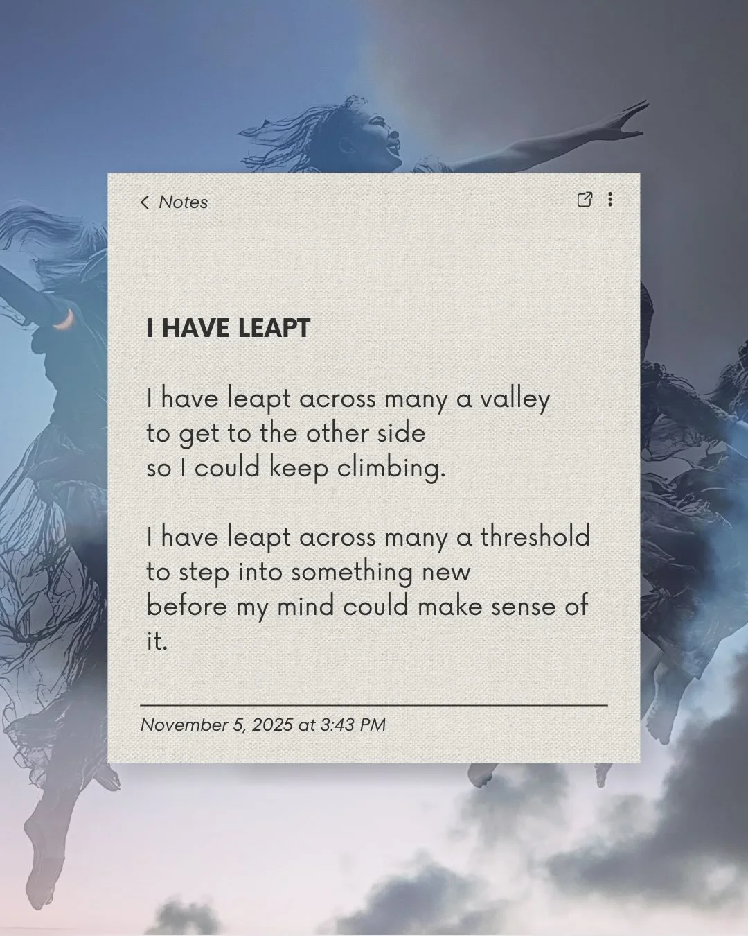 If you&rsquo;ve been feeling the bigness and unknowness of what this year holds for you, for all us - You are not alone. It&rsquo;s scary as F. And also not a coincidence. It&rsquo;s breakthrough time.

A reminder that you have leapt before, and leap