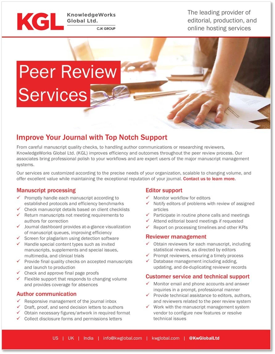 Editorial Peer Review Knowledgeworks Global Ltd