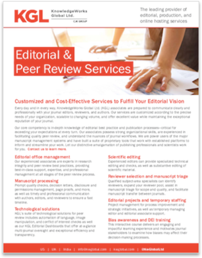 Editorial Peer Review Knowledgeworks Global Ltd