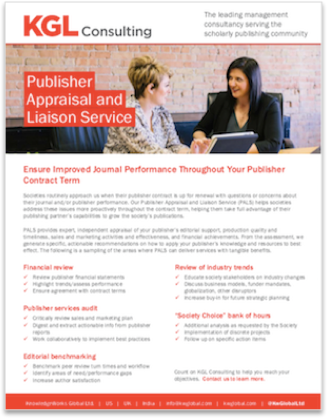 KGL Publisher Appraisal & Liaison Service