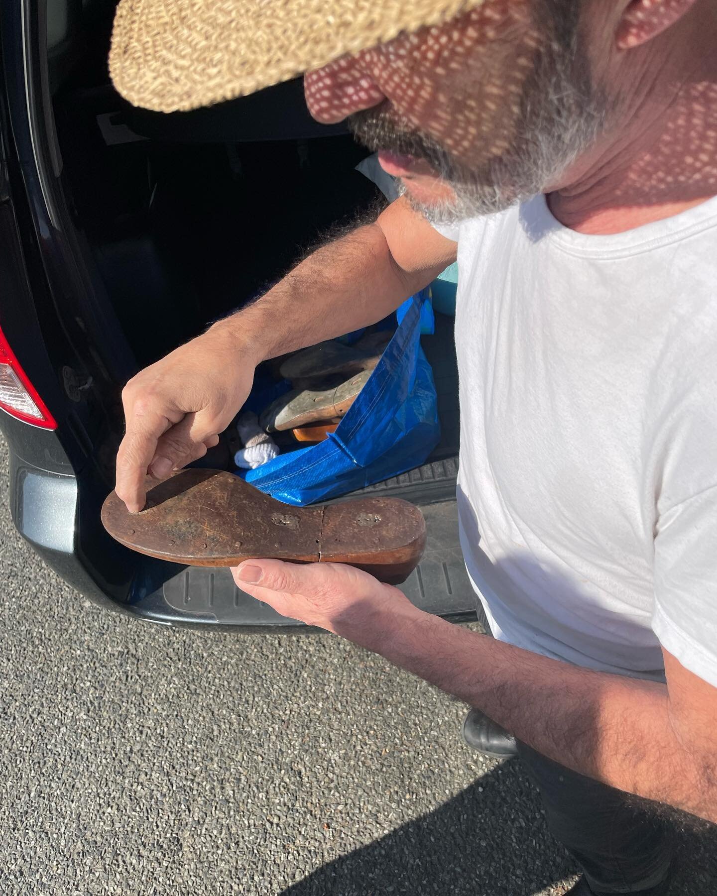 Here&rsquo;s my dad recalling one of his many jobs at the Paris Boot factory. Repair the nail holes in the bottom of these plated lasts by a sideways mounted drill with a foot pedal switch.  The bad wood was replaced by torching a lead rod and effect