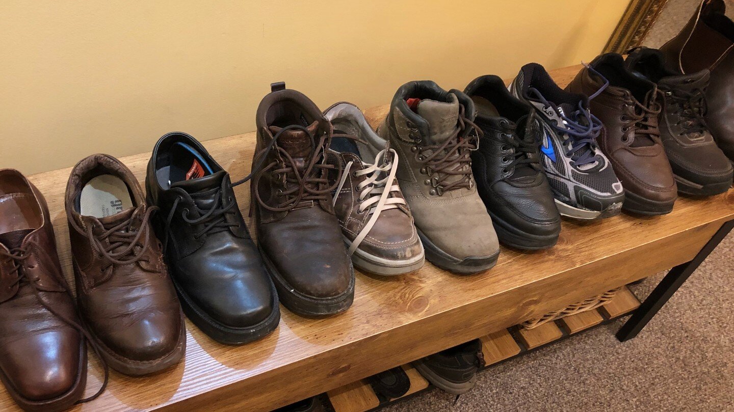 A client sent these photos of his modified shoes spanning...well, my entire career so far. &quot;If I were to collect a gathering of people who have made a difference in my life you'd be among them&quot;. Thanks for the thoughtful message Mr. C!