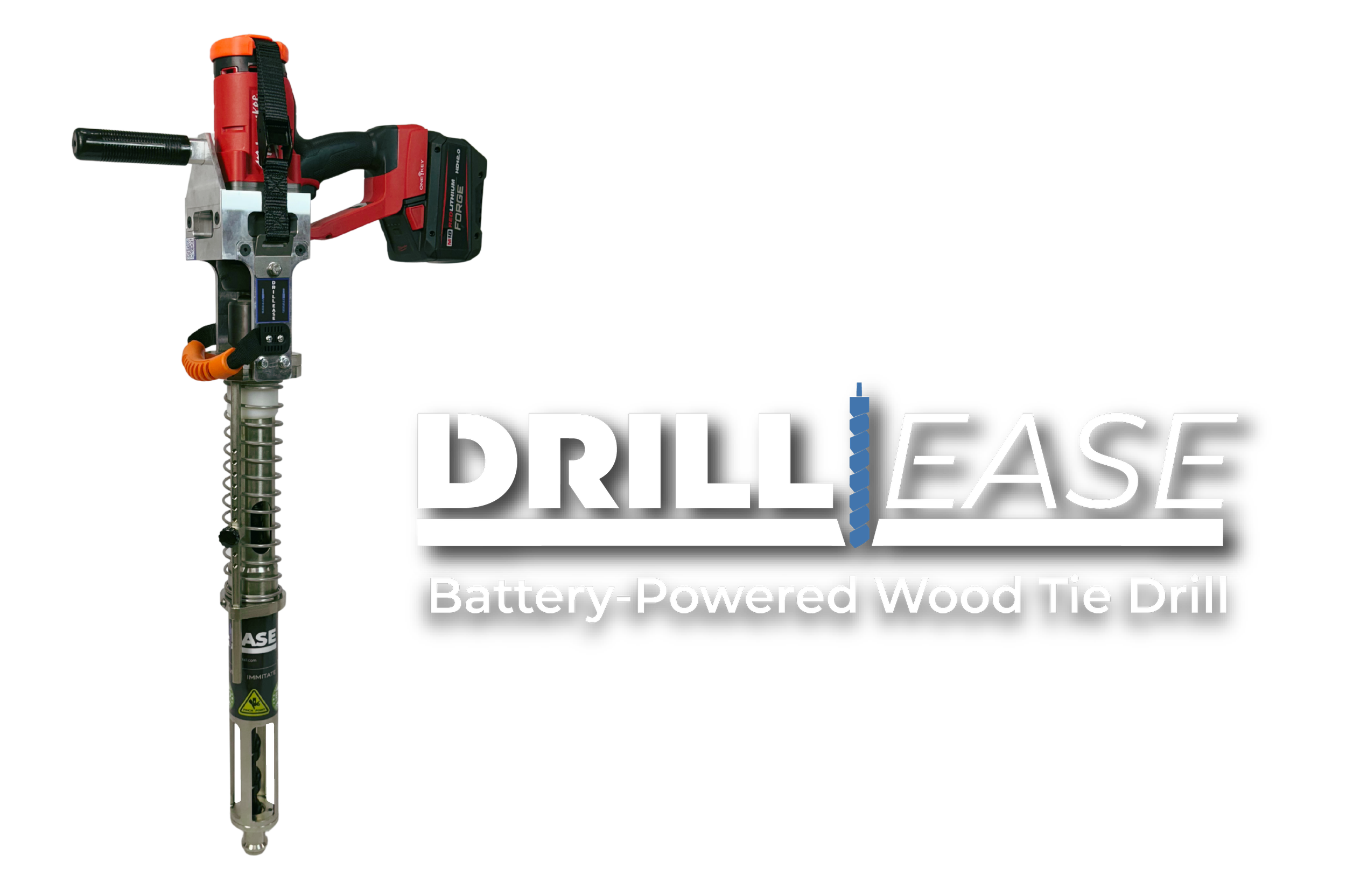 DrillEase Battery-Powered Railroad Tie Drill