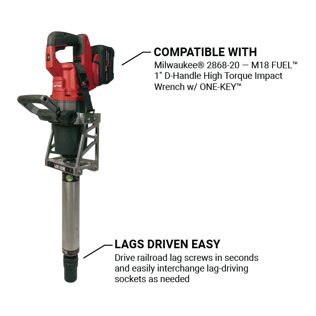 LagEase Tool Only | Battery-Powered Lag Screw Inserter — Focused