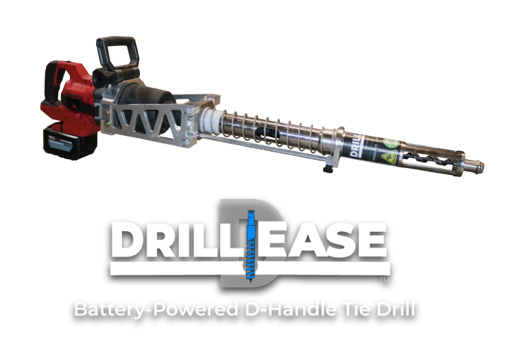 D-Handle DrillEase Battery Powered Railroad Tie Drill
