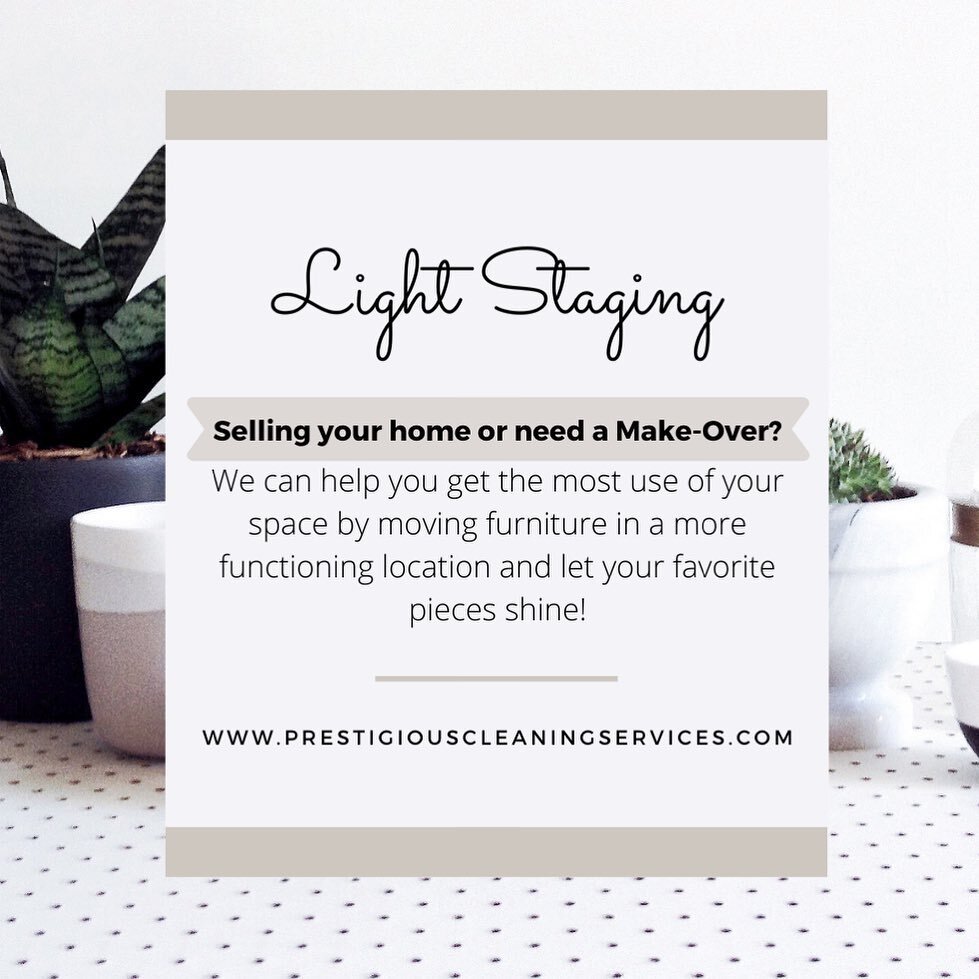 Did you know, we offer &ldquo;Light Staging&rdquo; as a service? 
.
.
&ldquo;With a background in interior design, we can bring life back to your home whether your staying or selling...&rdquo;
.
.
.
Book one of our many services today!
.
.
#folsomcle