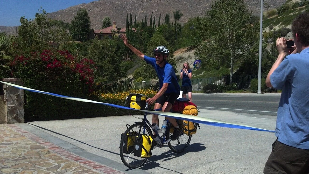 The finish line of my 2,100 mile bike tour, and the beginning of my new life as a Type 1 Diabetic.