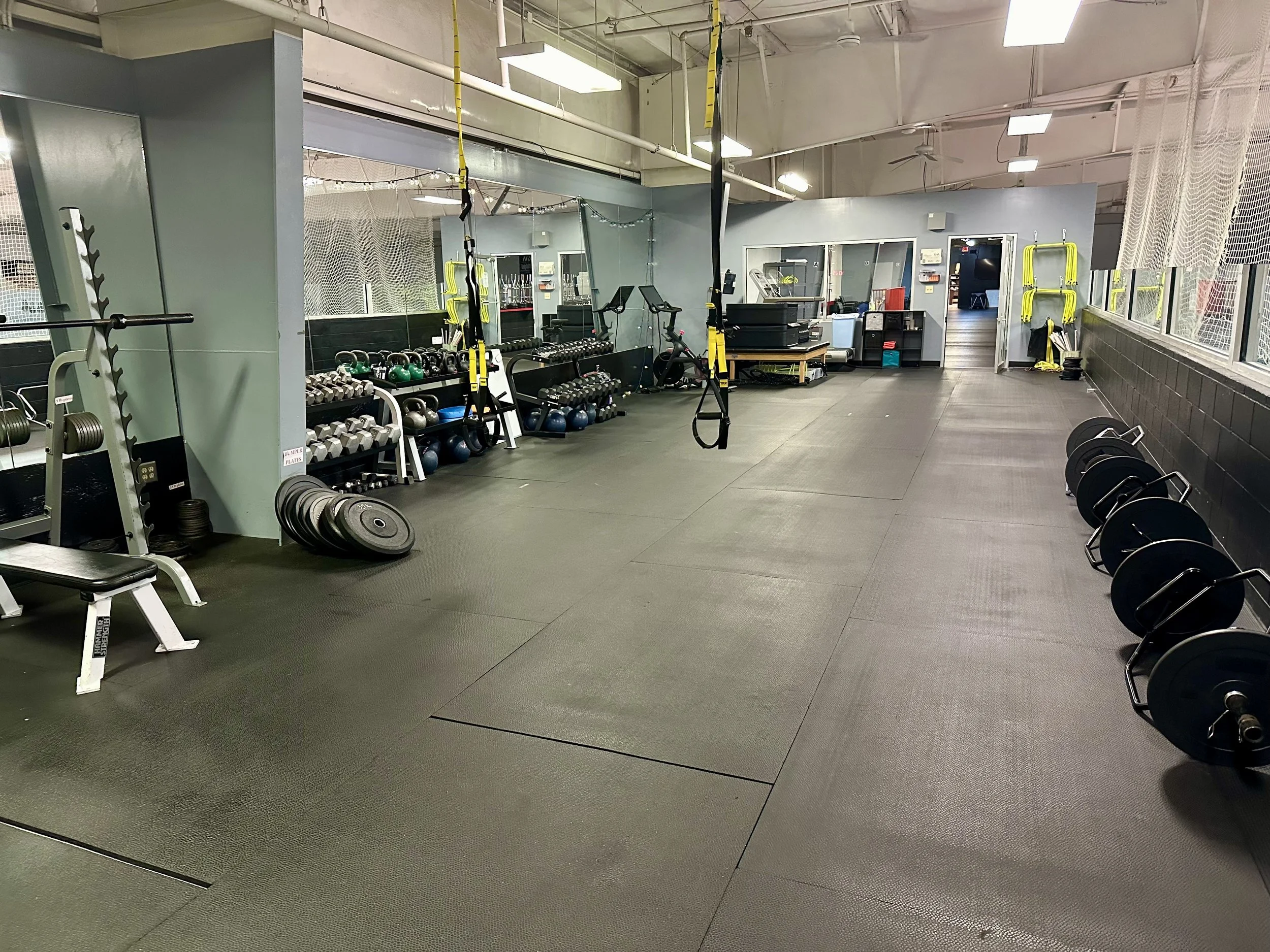 large space for functional training, agility, and circuit training