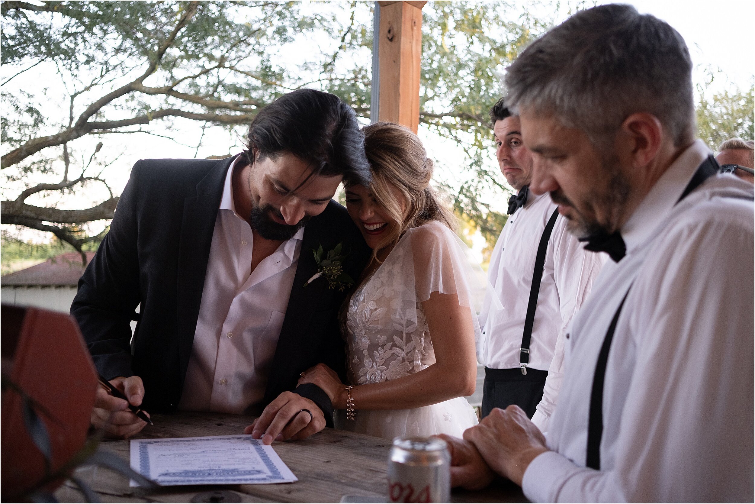 Signing Marriage License