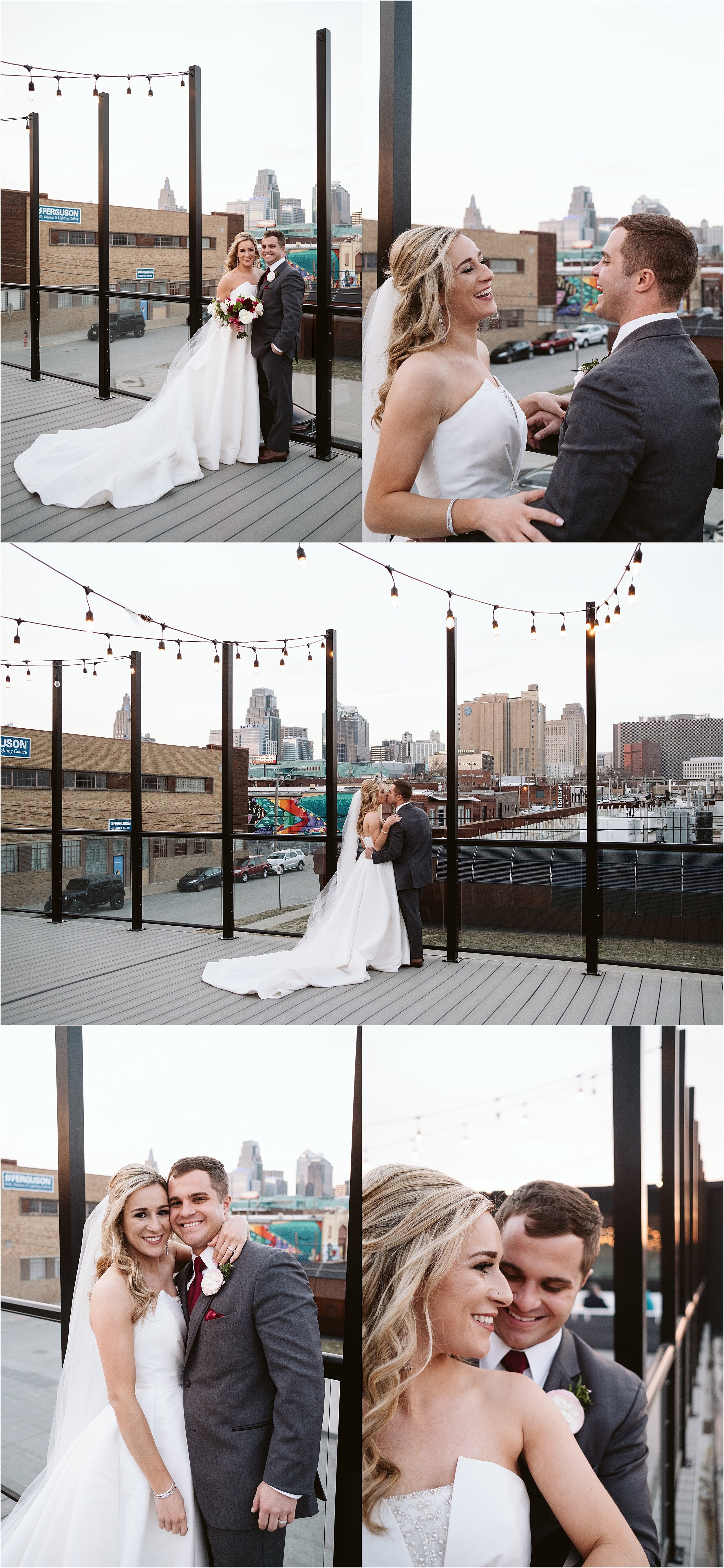Rooftop Wedding Photos in Kansas City