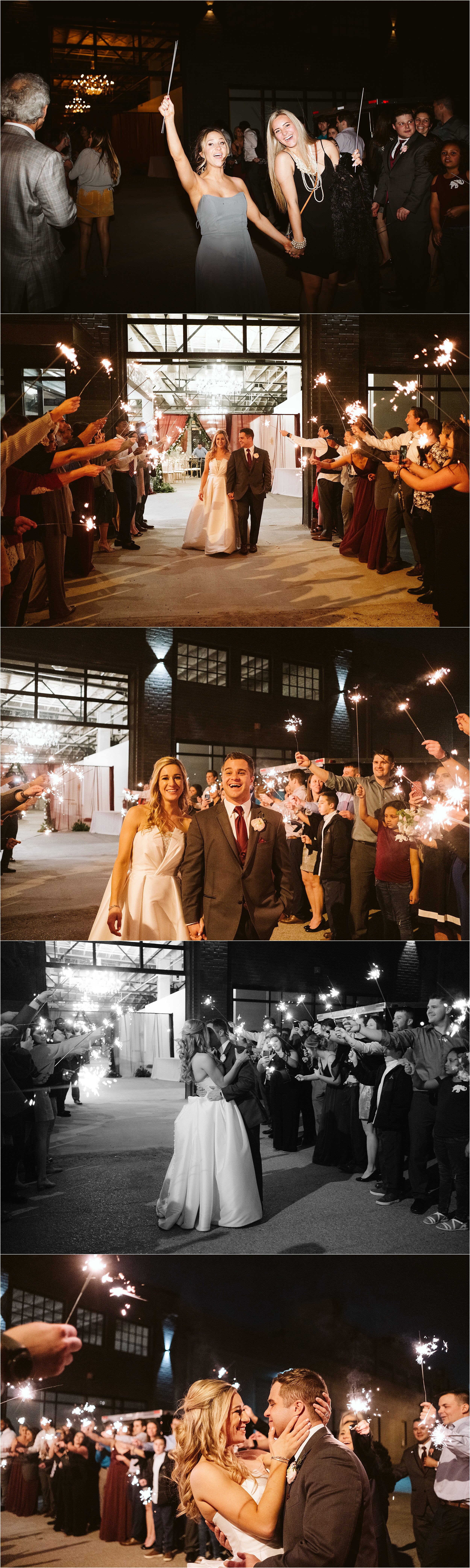 Sparkler Wedding Exit Photo