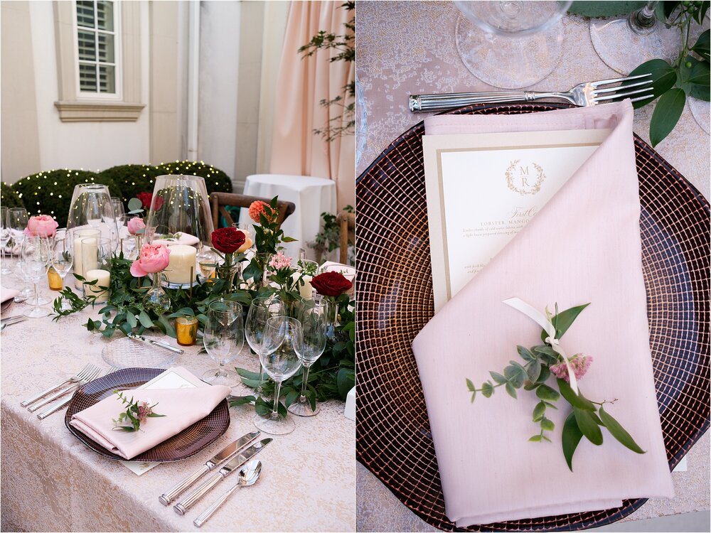 Pink Wedding Place Setting