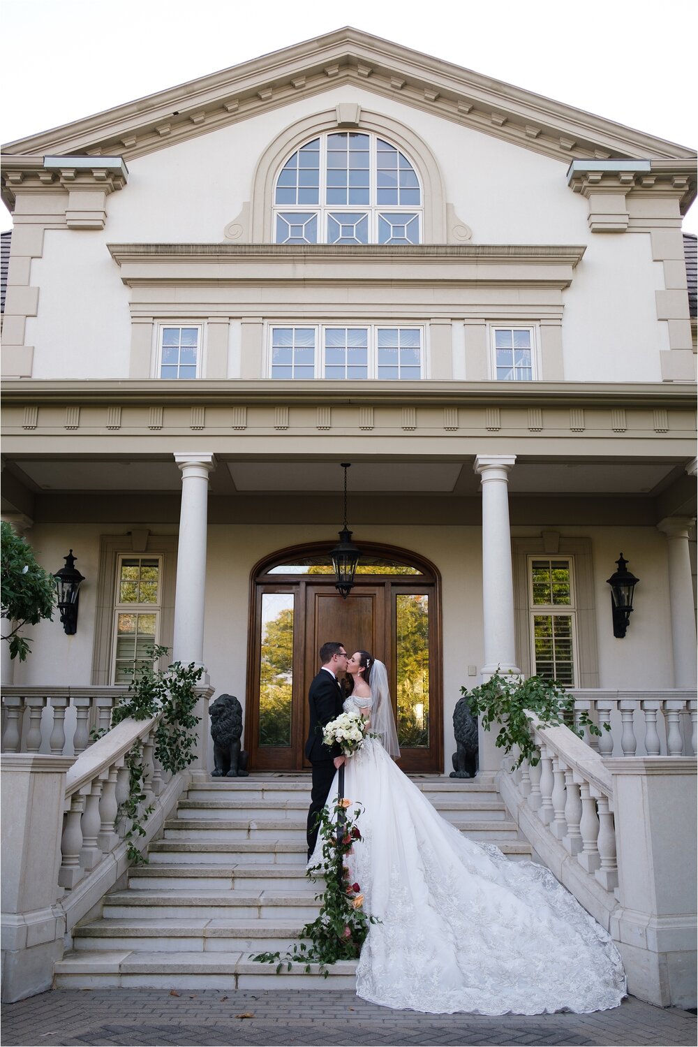 Bride Groom Front Steps 